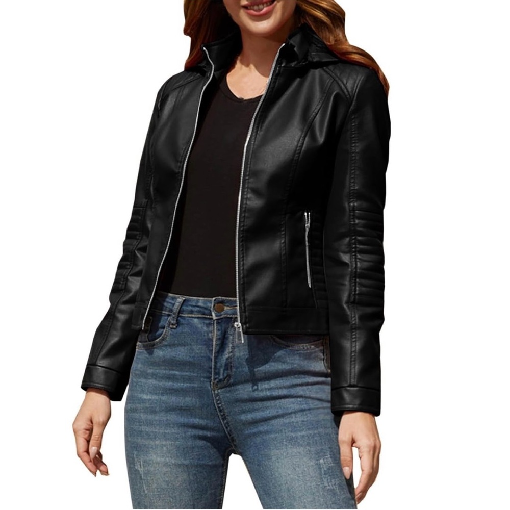 YMI BRAND NEW Faux Leather Zip Up Slim Fit Jacket SZ.M